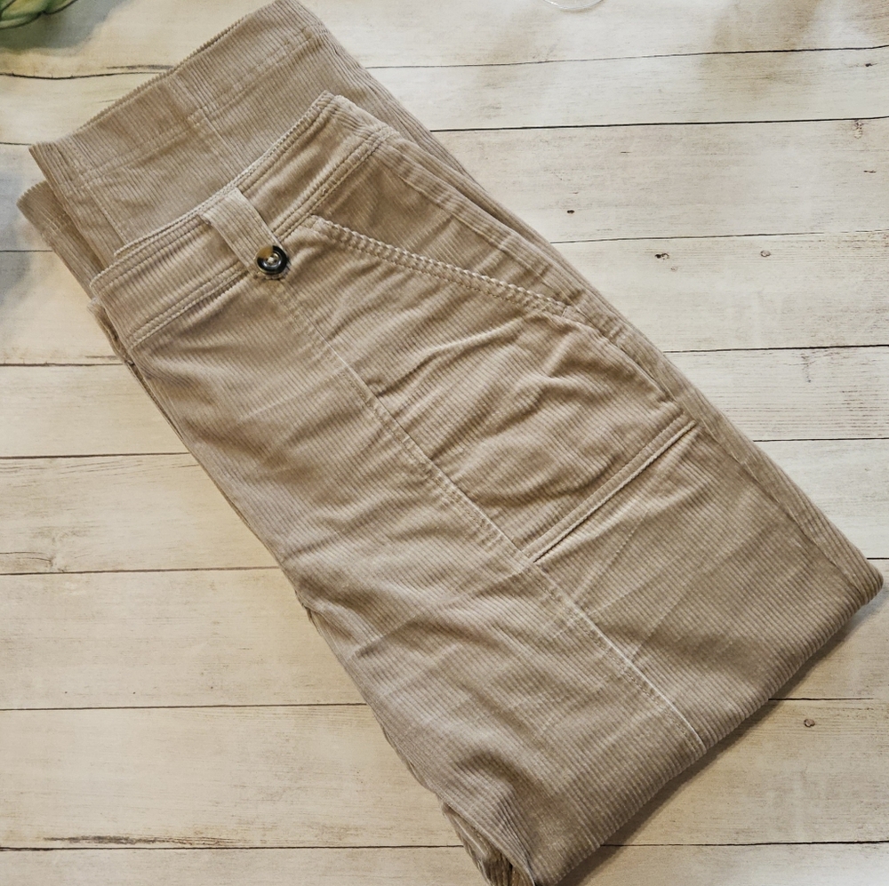 Women's Corduroy Pants in Beige - Classic Casual